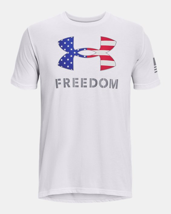 Men's UA Freedom Logo T-Shirt, White, pdpMainDesktop image number 4